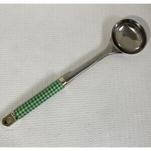 VTG Inox Ecelstahl Rostfrei Ladle Spoon 18/8 Stainless Steel Green Gingham Check